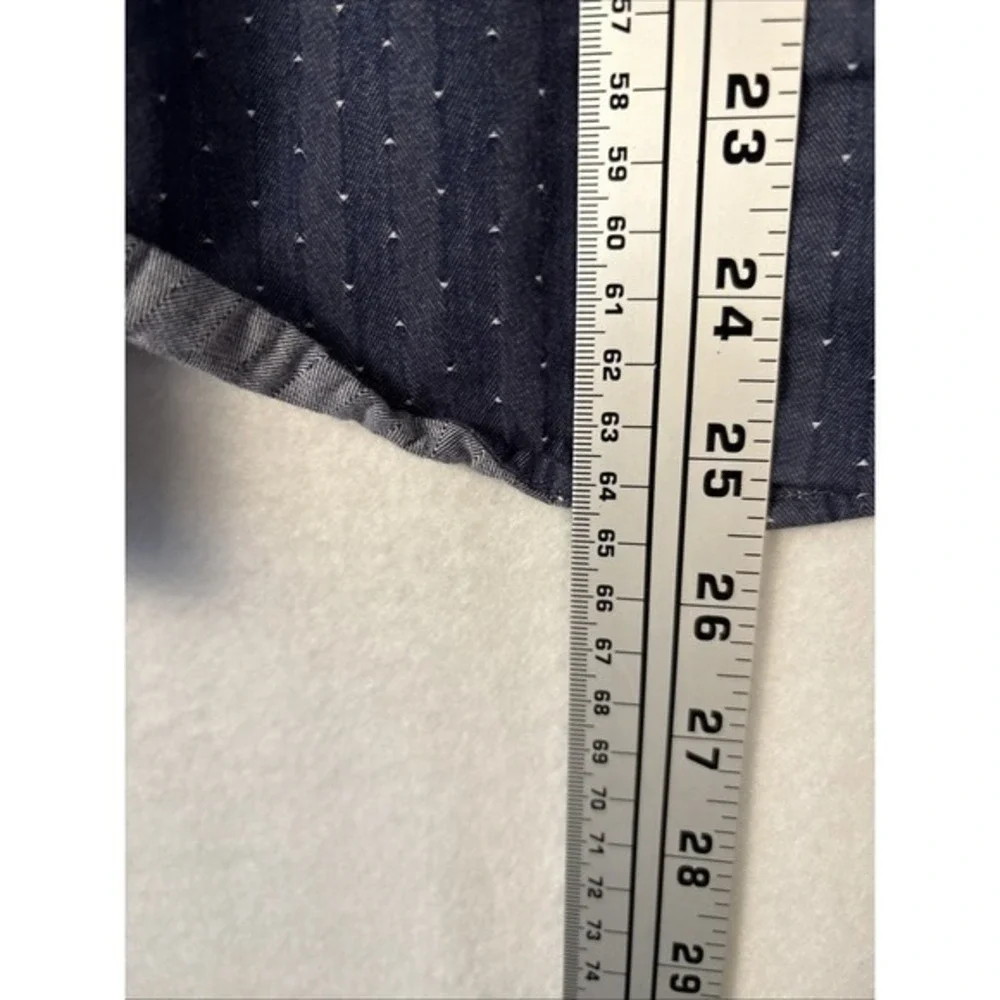 Banana Republic Mens L White Dots Soft Wash Standard‎ Fit  Button Shirt K1301